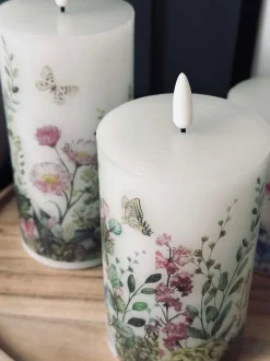 VIAMAJA Lys Og Led|Led Bloklys<LED bloklys FLORA – Sæt med 3 stk og fjernbetjening