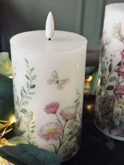 VIAMAJA Lys Og Led|Led Bloklys<LED bloklys FLORA – Sæt med 3 stk og fjernbetjening