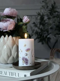 VIAMAJA Lys Og Led|Led Bloklys<LED Bloklys Flower TWINKLE - 12,5cm