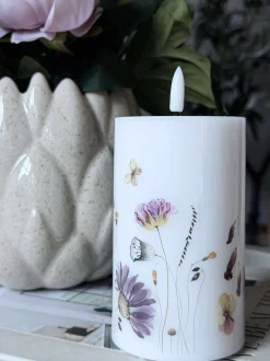 VIAMAJA Lys Og Led|Led Bloklys<LED Bloklys Flower TWINKLE - 12,5cm