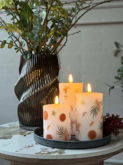 VIAMAJA Lys Og Led|Led Bloklys<LED bloklys FRUIT – Sæt m. 3 stk og fjernbetjening