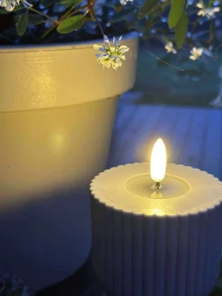 VIAMAJA Lys Og Led|Udendørs Led<LED Bloklys Grå timeglas - Udendørs