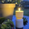VIAMAJA Lys Og Led|Udendørs Led<LED Bloklys Hvid timeglas - Udendørs