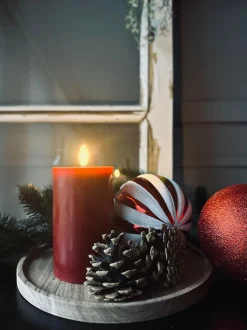 VIAMAJA Lys Og Led|Led Bloklys<LED Bloklys Rød 12cm