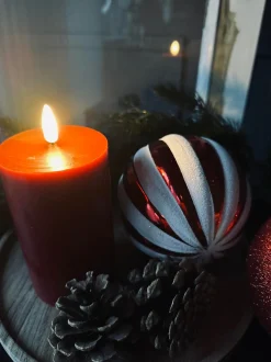 VIAMAJA Lys Og Led|Led Bloklys<LED Bloklys Rød 12cm