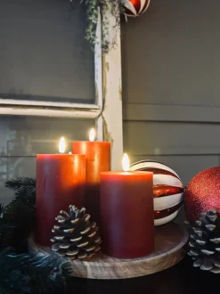 VIAMAJA Lys Og Led|Led Bloklys<LED Bloklys Rød 15cm
