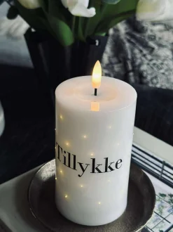 VIAMAJA Lys Og Led|Led Bloklys<LED Bloklys TWINKLE - Tillykke