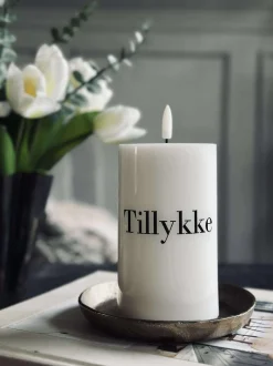 VIAMAJA Lys Og Led|Led Bloklys<LED Bloklys TWINKLE - Tillykke