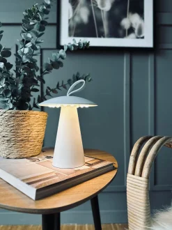 VIAMAJA Lamper|Lys Og Led<LED Bordlampe genopladelig – Hvid - Virker inde og ude