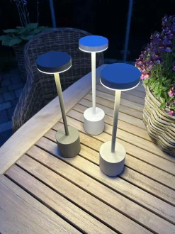 VIAMAJA Lys Og Led|Led Lamper<LED bordlampe KELLY Hvid - genopladelig