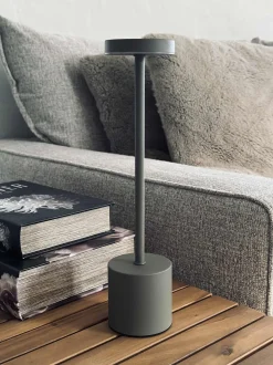 VIAMAJA Lys Og Led|Led Lamper<LED bordlampe KELLY Taupe - genopladelig