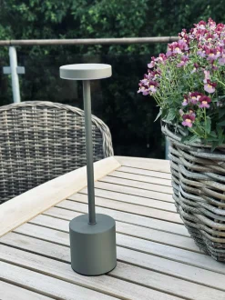 VIAMAJA Lys Og Led|Led Lamper<LED bordlampe KELLY Taupe - genopladelig