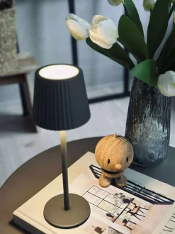 VIAMAJA Lys Og Led|Led Lamper<LED bordlampe MILLA Taupe - genopladelig
