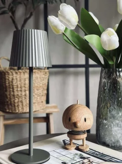 VIAMAJA Lys Og Led|Led Lamper<LED bordlampe MILLA Taupe - genopladelig