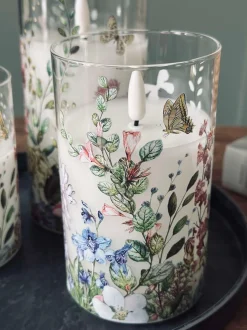 VIAMAJA Lys Og Led|Led Bloklys<LED FLORA Cylinder – Sæt med 3 stk og fjernbetjening