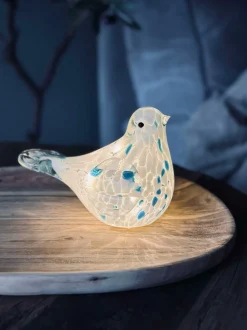 VIAMAJA Mushroom Lamper|Mushroom Lamper<LED Fugl i mundblæst glas - Hvid