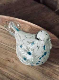 VIAMAJA Mushroom Lamper|Mushroom Lamper<LED Fugl i mundblæst glas - Hvid