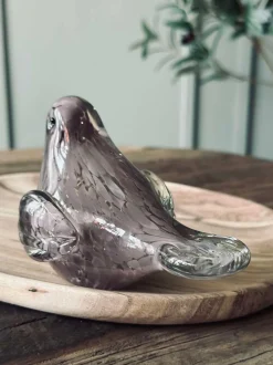 VIAMAJA Mushroom Lamper|Mushroom Lamper<LED Fugl i mundblæst glas - Old Rose