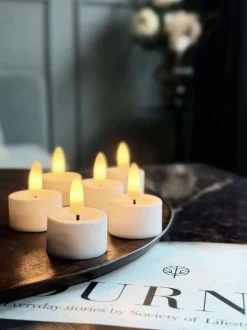 VIAMAJA Lys Og Led|Led Fyrfadslys<LED fyrfadslys 8 stk + Fjernbetjening med timer