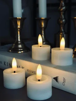 VIAMAJA Lys Og Led|Led Fyrfadslys<LED fyrfadslys Voks 4 stk