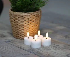 VIAMAJA Lys Og Led|Led Fyrfadslys<LED fyrfadslys Voks 4 stk