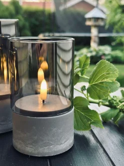 VIAMAJA Lys Og Led|Udendørs Led<LED GREY Cylinder Sæt med 3 stk - Godkendt til Inde