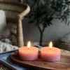VIAMAJA Led Fyrfadslys|Restparti<LED JUMBO Fyrfadslys 2 stk - Rosa voks