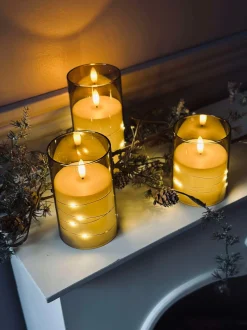 VIAMAJA Lys Og Led|Led Bloklys<LED Lys ALMA 3 stk m. fjernbetjening
