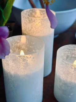 VIAMAJA Lys Og Led|Led Bloklys<LED Lys FROZEN - Hvid 3 stk