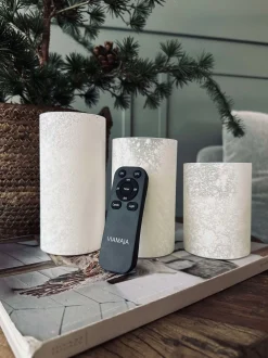 VIAMAJA Lys Og Led|Led Bloklys<LED Lys FROZEN - Hvid 3 stk