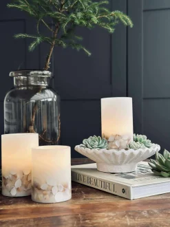 VIAMAJA Lys Og Led|Led Bloklys<LED Nature – Sæt med 3 stk og fjernbetjening