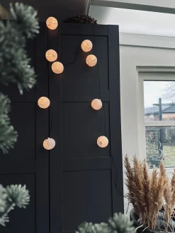 VIAMAJA Lys Og Led|Udendørs Led<Led solcelle lyskæde, 10 hvide kugler