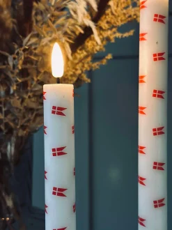VIAMAJA Lys Og Led|Led Kronelys<LED Stagelys 2 stk - Flag