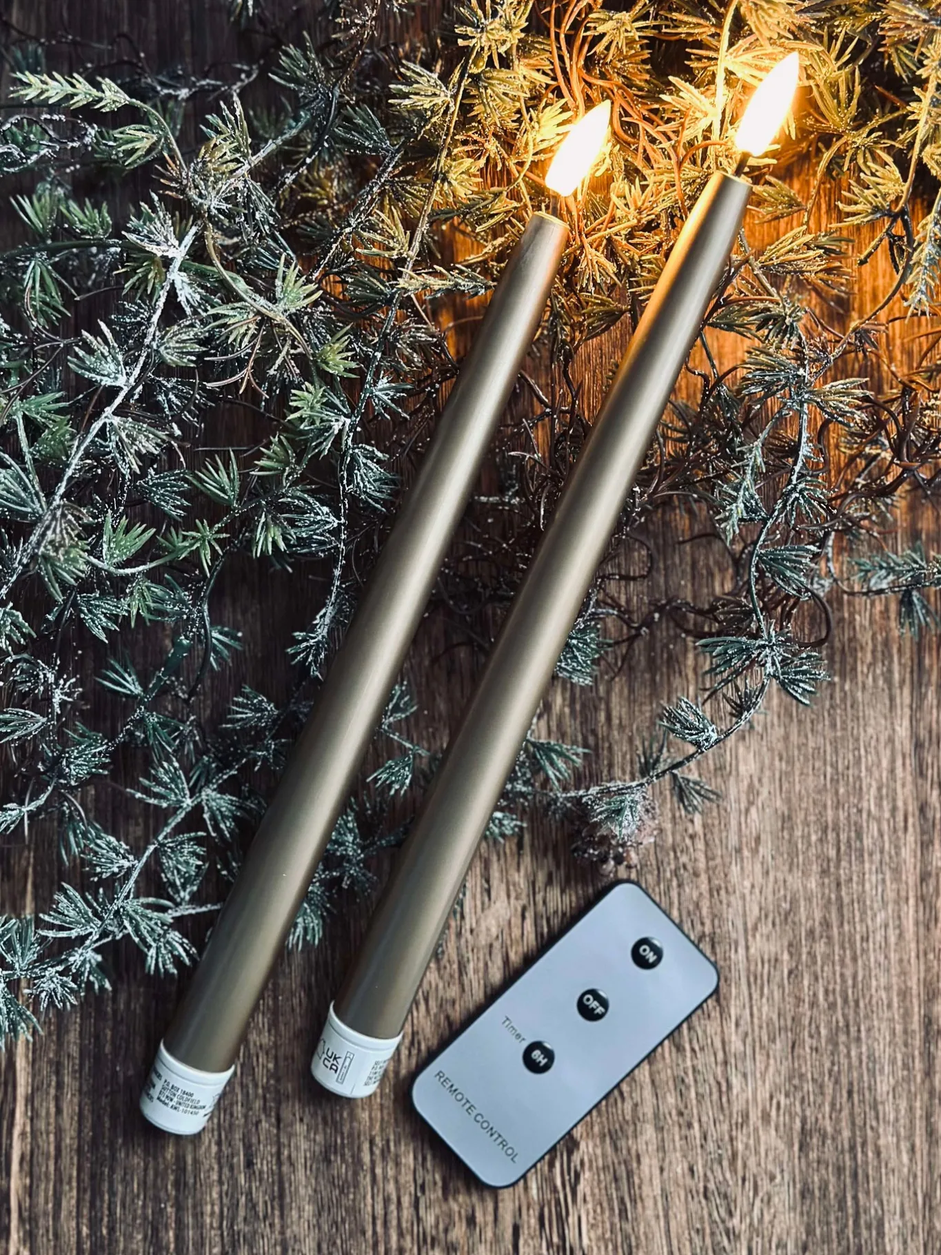 VIAMAJA Lys Og Led|Led Keglelys<LED Stagelys 2 stk - Guld 27cm