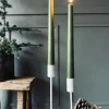 VIAMAJA Lys Og Led|Led Keglelys<LED Stagelys 2 stk - Oliven 28cm
