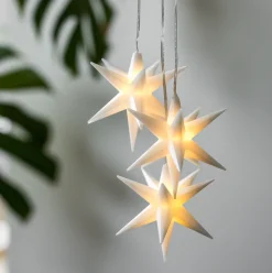 VIAMAJA Led Jul|Led Dekoration<LED stjernelys - 3 stk. sæt