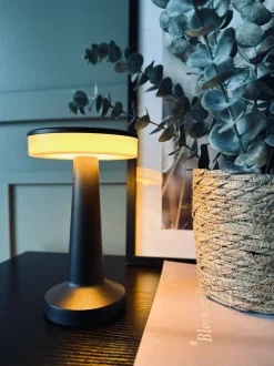 VIAMAJA Lamper|Lys Og Led<LED Touch Bordlampe genopladelig - Sort