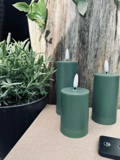 VIAMAJA Lys Og Led|Udendørs Led<LED Udendørs Bloklys - Sæt af 3 stk - Grøn