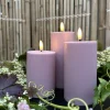 VIAMAJA Lys Og Led|Udendørs Led<LED Udendørs Bloklys sæt af 3 stk – Rosa
