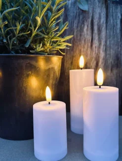 VIAMAJA Lys Og Led|Udendørs Led<LED Udendørs Bloklys Sæt af 3 stk - Hvid