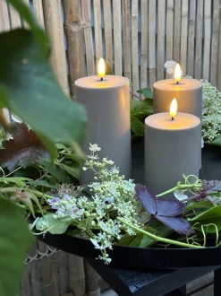 VIAMAJA Lys Og Led|Udendørs Led<LED Udendørs Bloklys sæt af 3 stk – Sand