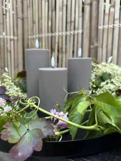 VIAMAJA Lys Og Led|Udendørs Led<LED Udendørs Bloklys sæt af 3 stk – Sand