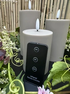 VIAMAJA Lys Og Led|Udendørs Led<LED Udendørs Bloklys sæt af 3 stk – Sand