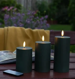 VIAMAJA Lys Og Led|Udendørs Led<LED Udendørs Bloklys sæt af 3 stk – Grøn