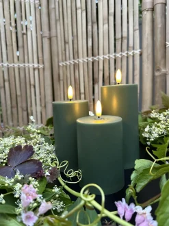 VIAMAJA Lys Og Led|Udendørs Led<LED Udendørs Bloklys sæt af 3 stk – Grøn