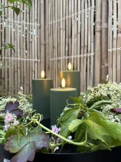 VIAMAJA Lys Og Led|Udendørs Led<LED Udendørs Bloklys sæt af 3 stk – Grøn