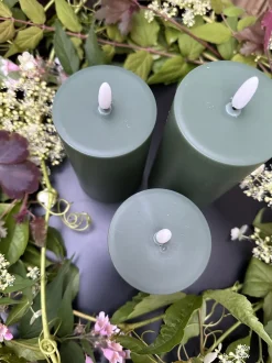 VIAMAJA Lys Og Led|Udendørs Led<LED Udendørs Bloklys sæt af 3 stk – Grøn