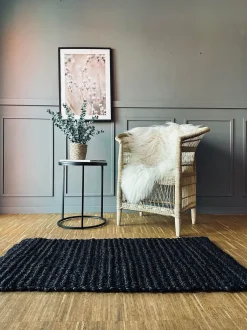 VIAMAJA Dørmåtte<Luksus måtte i black jute – 60x120cm