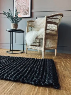 VIAMAJA Dørmåtte<Luksus måtte i black jute – 60x120cm