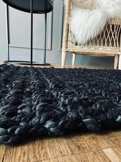 VIAMAJA Dørmåtte<Luksus måtte i black jute – 60x120cm
